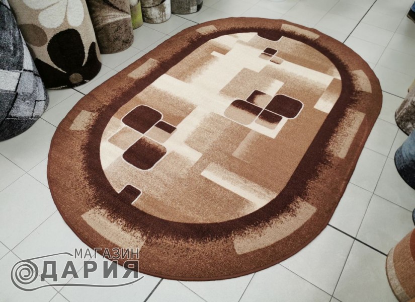 Мокетен килим 80 BROWN ЕЛИПСА